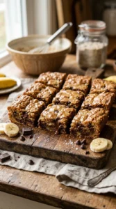 Banana Chocolate Chip Blondies Recipe looks