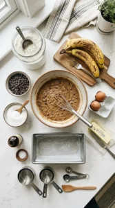 Banana Chocolate Chip Bread cooking