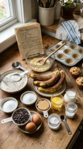 Banana Chocolate Chip Muffins ingredients