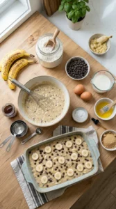 Banana Chocolate Chip Pancake Bake cooking