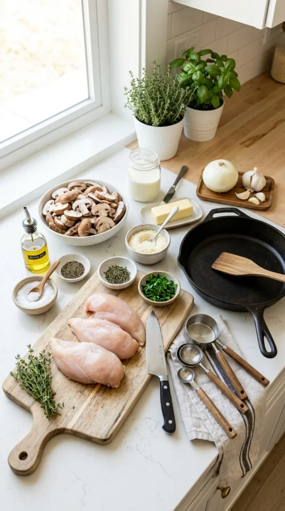 Creamy Mushroom Chicken Skillet Recipe