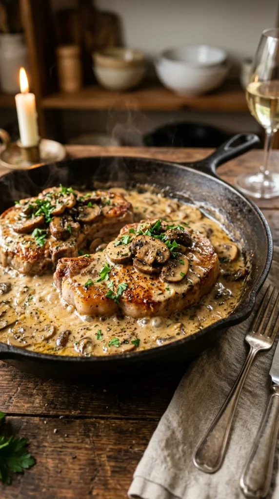 Creamy Mushroom Pork Chops Recipe 1