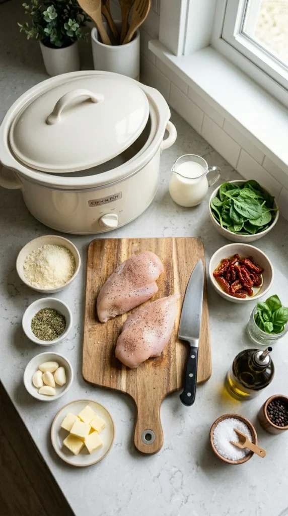 Crock Pot Creamy Tuscan Chicken Recipe