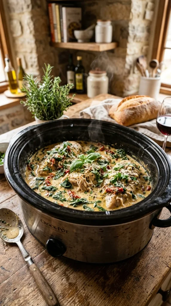 Crock Pot Creamy Tuscan Chicken Recipe
