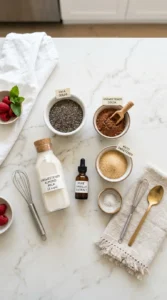 Easy Keto Chocolate Chia Seed Pudding ingredients