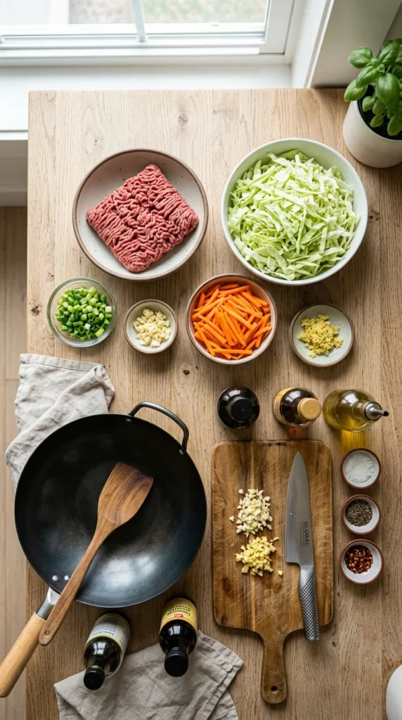 Ground Beef & Cabbage Stir-Fry 1