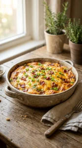 Keto Bacon Egg Cheese Casserole Recipe