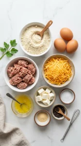 Keto Sausage & Cheese Biscuits Recipe ingredients
