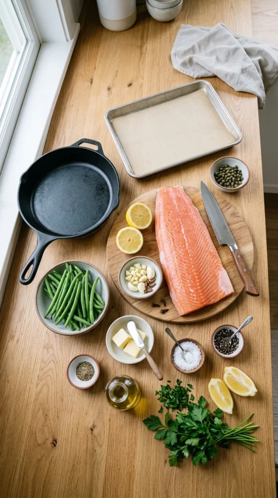 Lemon Garlic Butter Salmon with Green Beans 1