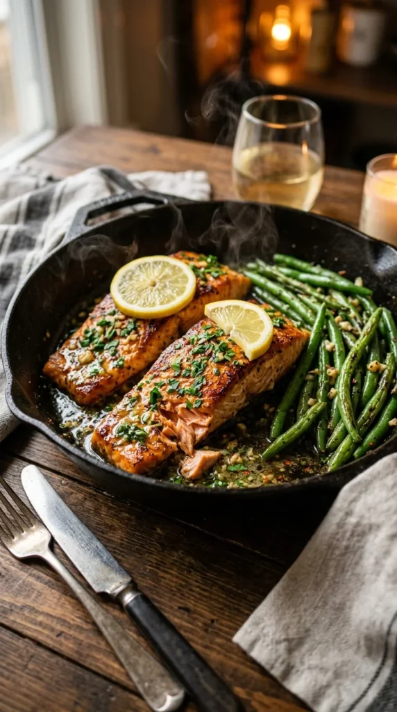 Lemon Garlic Butter Salmon with Green Beans 1