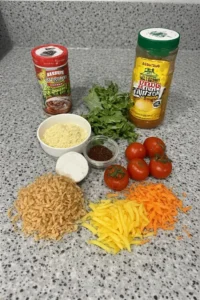 Low Carb Breakfast Burrito Bowl ingedients