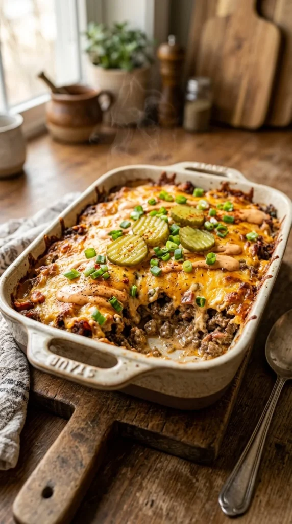 Low Carb Cheeseburger Casserole Recipe 1
