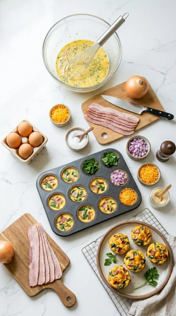 Low-Carb Egg Muffins with Turkey Bacon