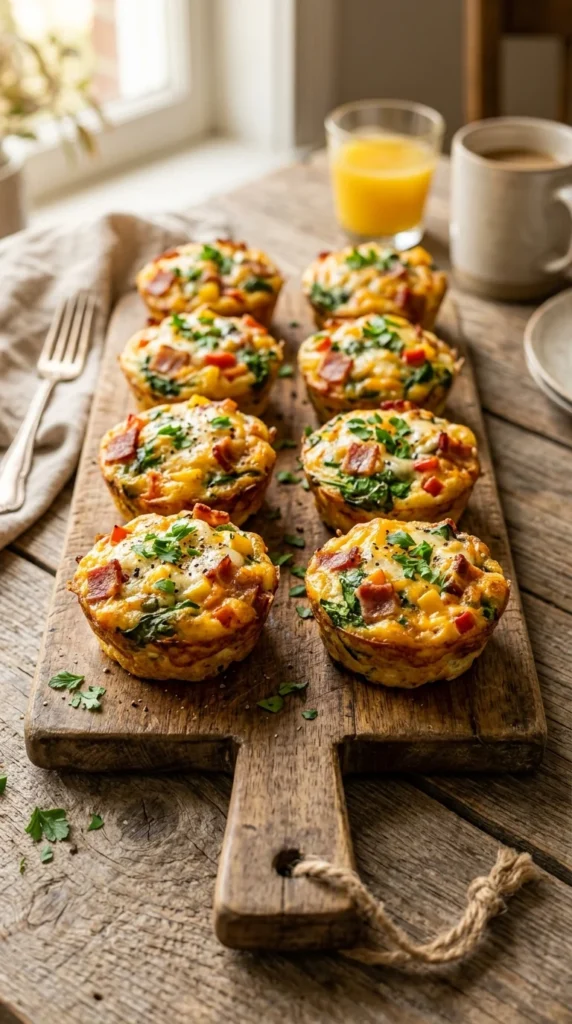 Low-Carb Egg Muffins with Turkey Bacon