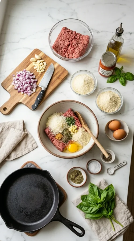Low Carb Italian Beef Meatballs in Marinara