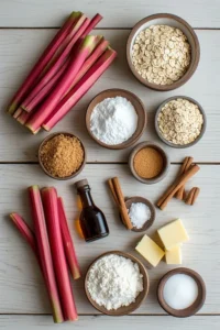 Rhubarb Crisp Recipe ingredients