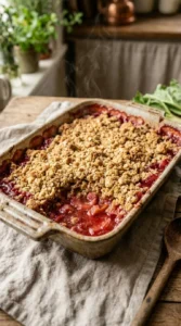 Rhubarb Crisp Recipe with Crumble Topping (2)
