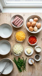 Sausage & Egg Keto Breakfast Bowls Recipe ingredients