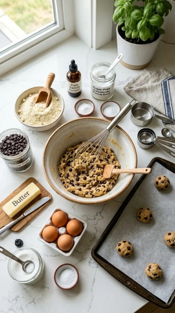 Soft and Chewy Keto Chocolate Chip Cookies