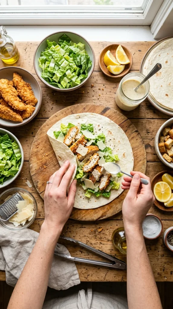 Crispy Chicken Caesar Wrap 1