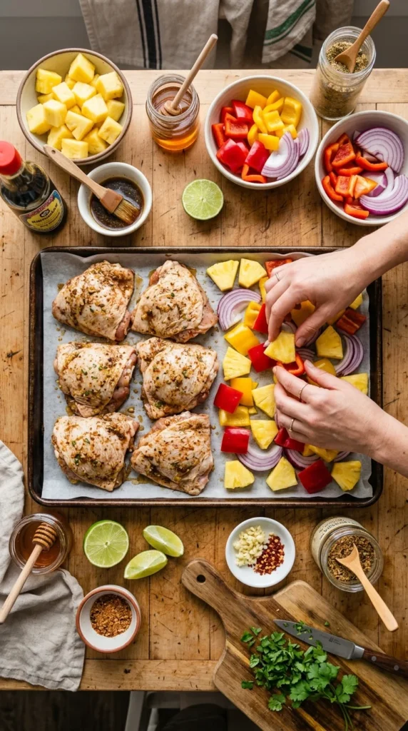 Hawaiian Chicken Sheet Pan