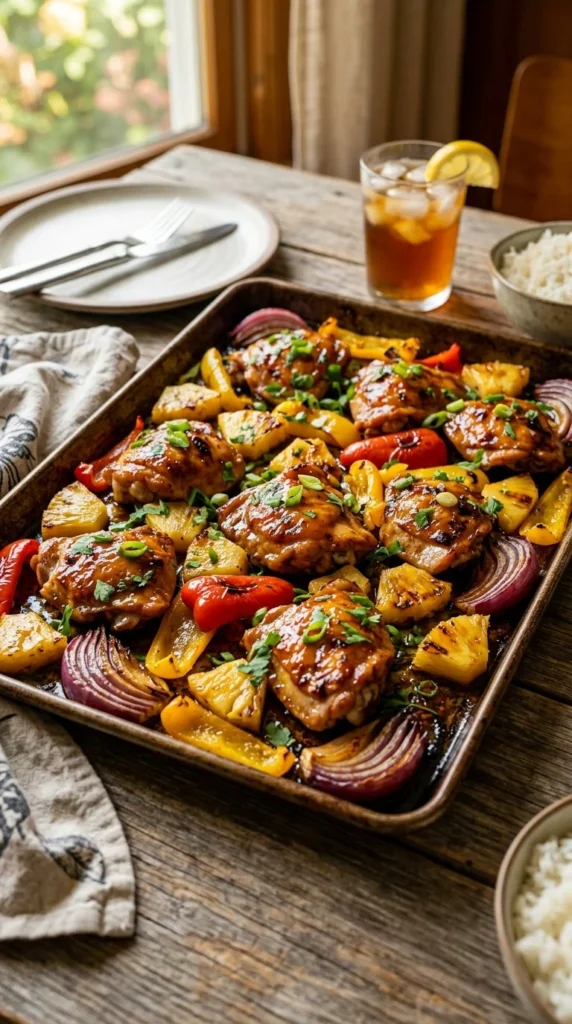 Hawaiian Chicken Sheet Pan