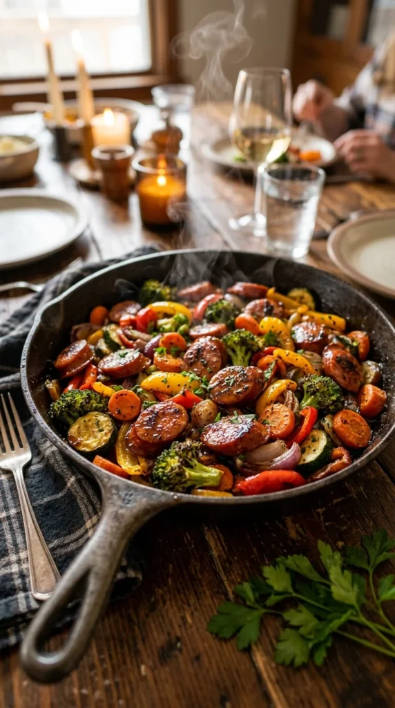 Honey Garlic Kielbasa and Veggies 1