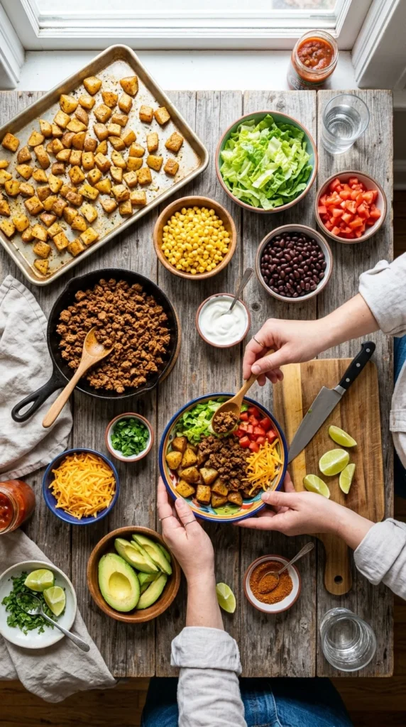 Loaded Potato Taco Bowl
