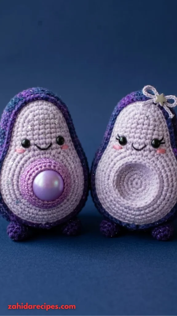 Cosmic Galaxy Avocado Amigurumi 