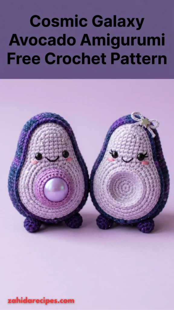 Cosmic Galaxy Avocado Amigurumi