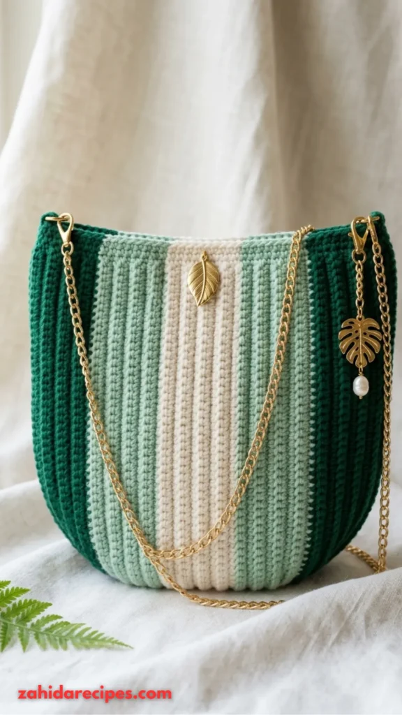 Mint Green Fresh Stripe Purse
