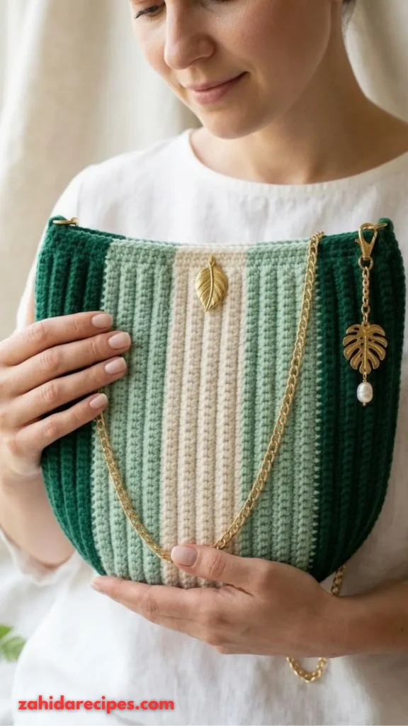 Mint Green Fresh Stripe Purse