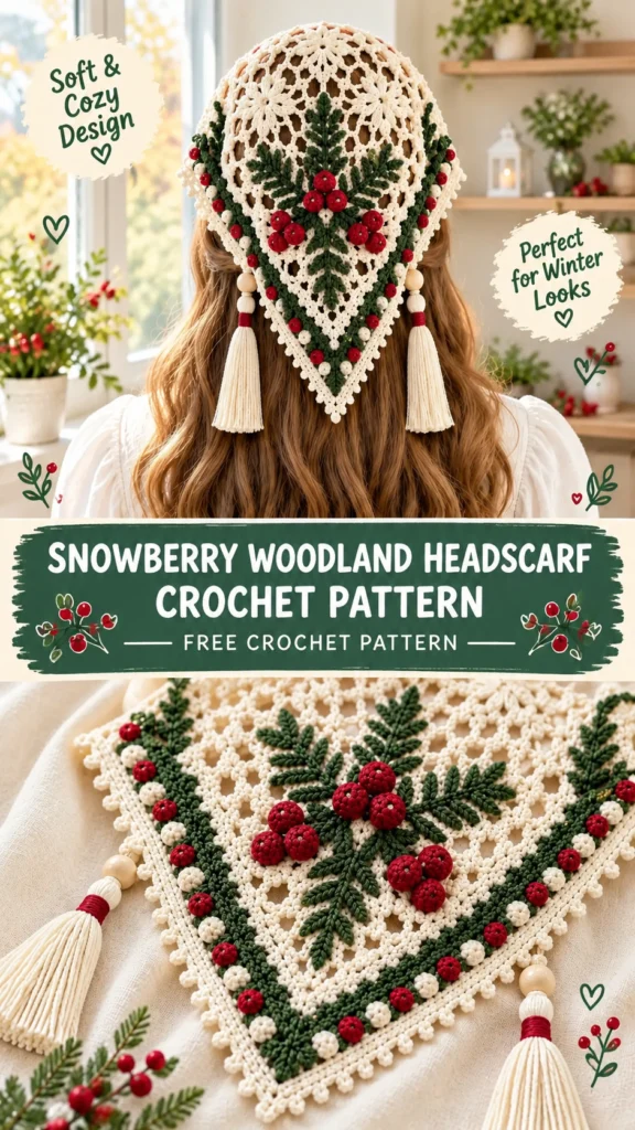 Snowberry Woodland Headscarf