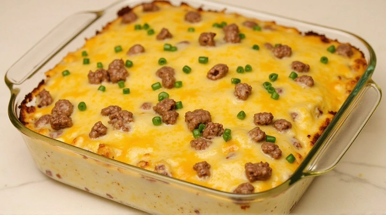4-Ingredient Hamburger Casserole Quick, Cheesy Recipe