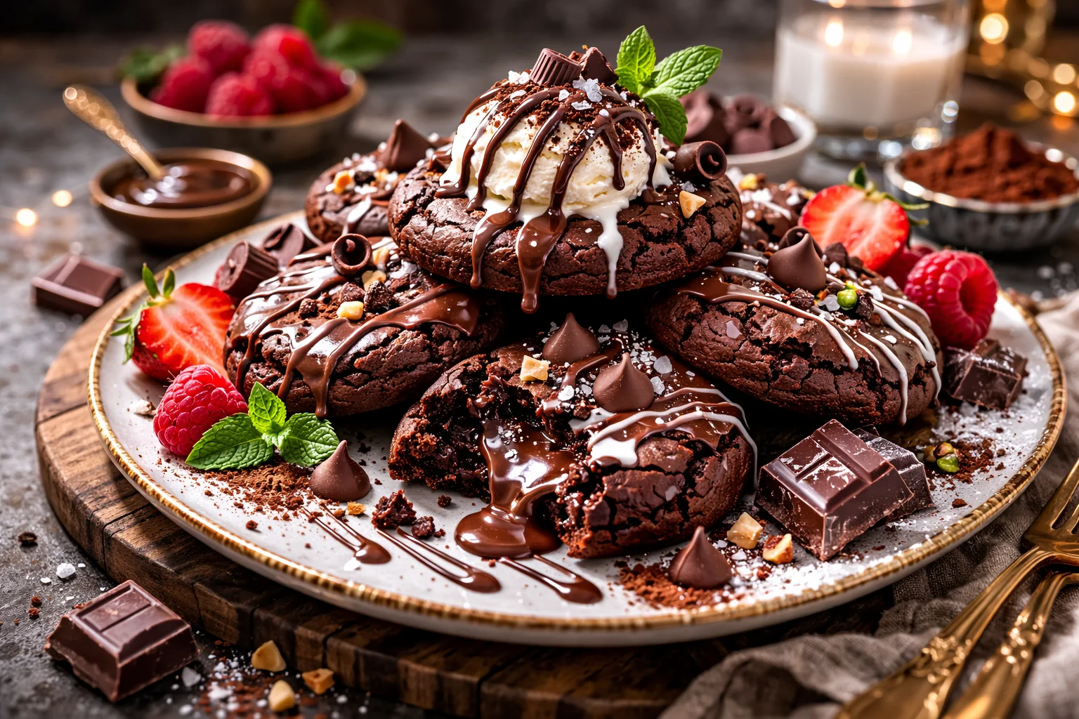 Easy Chocolate Brownie Cookies Recipe