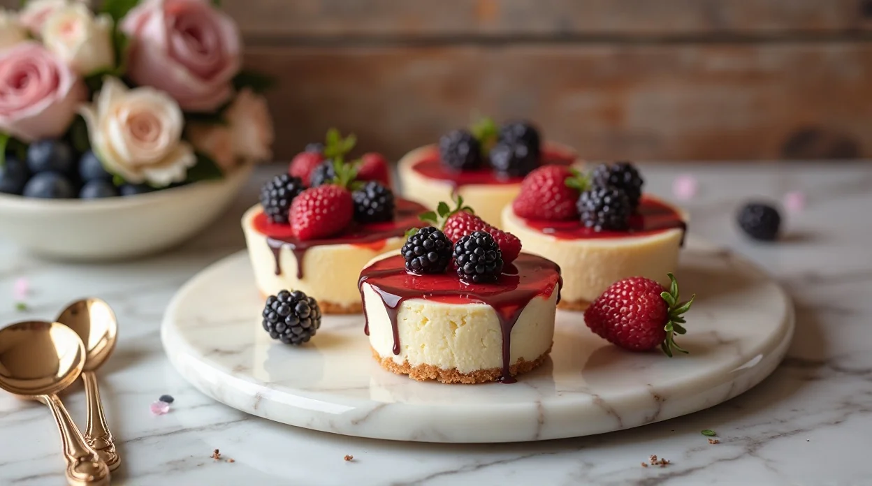 Easy No-Bake Mini Cheesecakes