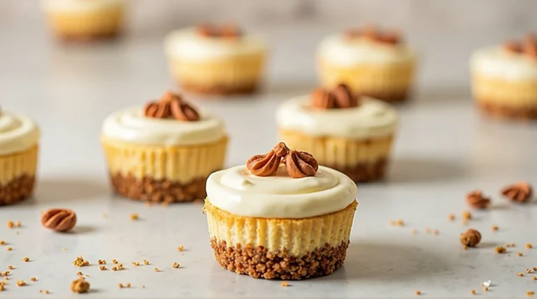 Mini Pumpkin Cheesecakes with Gingersnap Crust Recipe