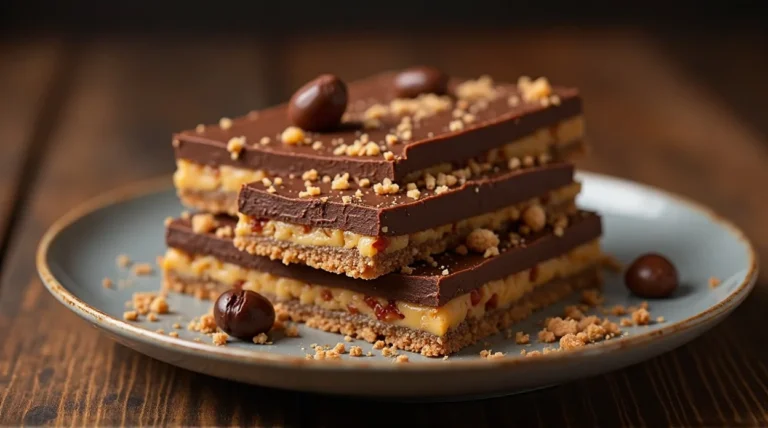 No Bake Peanut Butter and Chocolate Bars Recipe