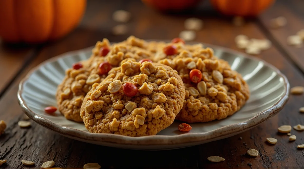 Soft & Moist Pumpkin Oat Cookies Recipe