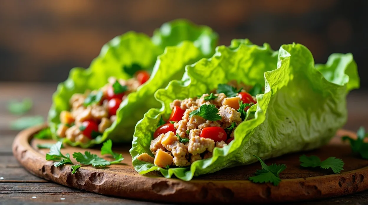 Avocado Tuna Salad Lettuce Wraps