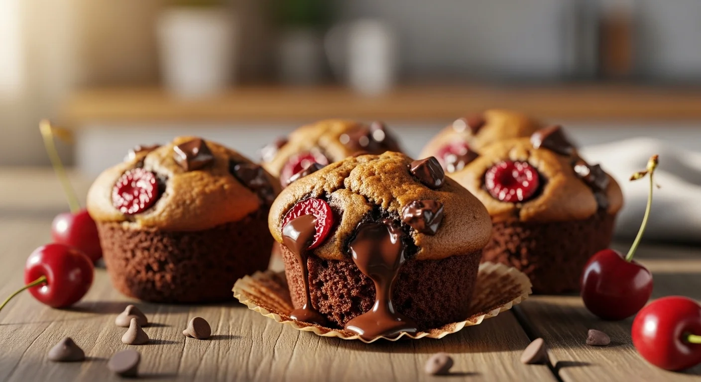 Dark Chocolate Cherry Muffins Recipe