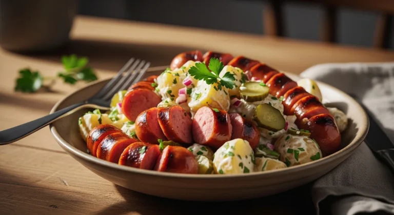 Grilled Sausages Potato Salad