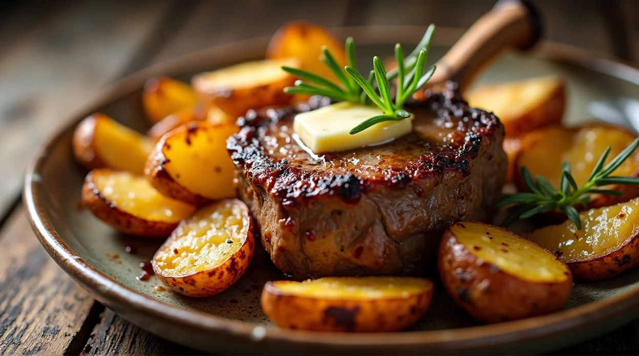 Lamb Chops Rosemary Potatoes Recipe