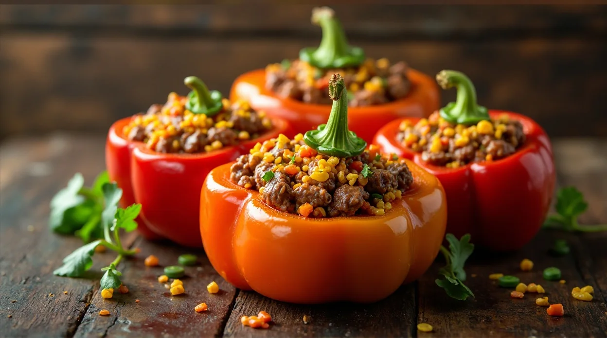 Mexican Beef Stuffed Peppers