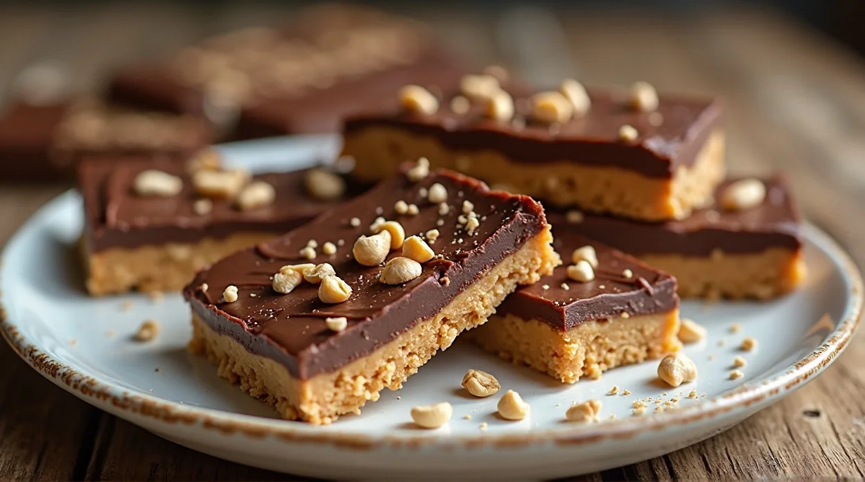No Bake Chocolate Peanut Butter Bars