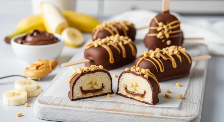 Nutella Peanut Butter Banana Pops