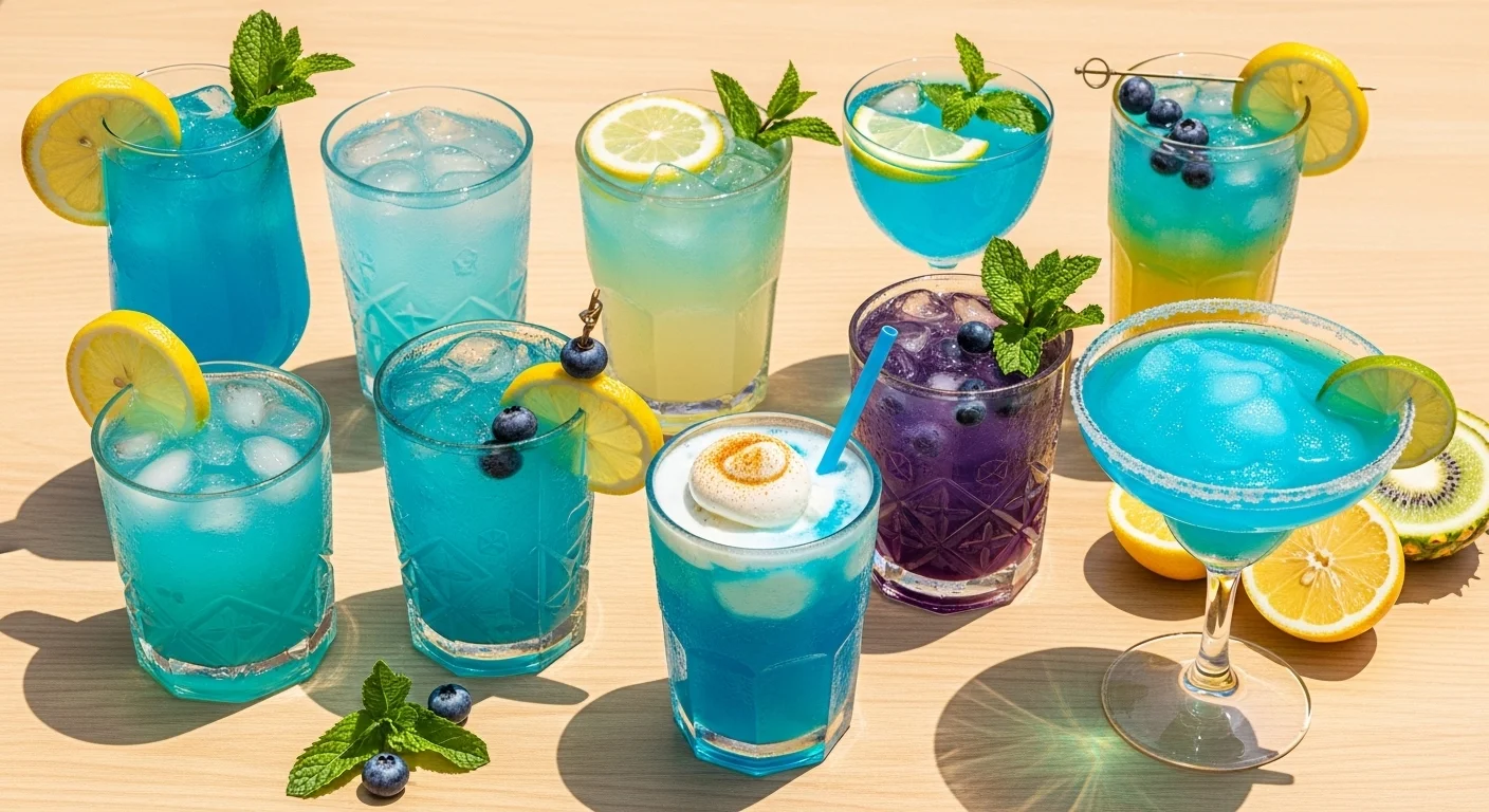 Pretty Blue Summer Cocktails