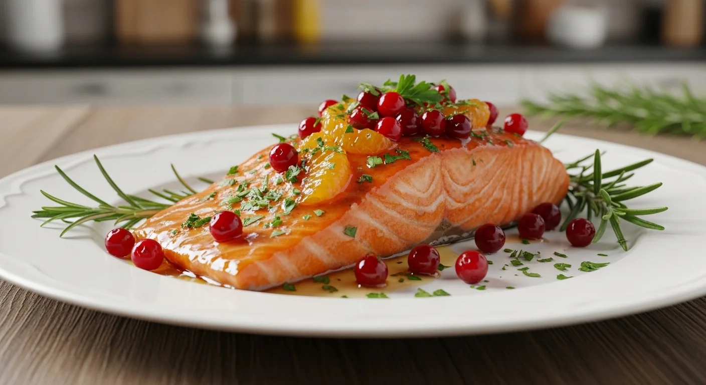 Salmon with Cranberry Orange Glaze