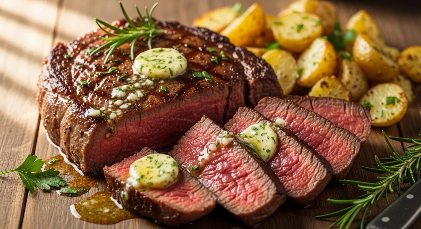 Steak Herb Butter Potatoes Recipe