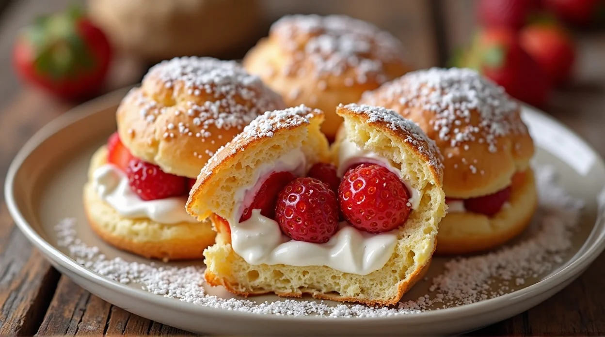 Strawberry Cream Puffs